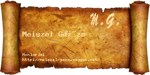 Meiszel Géza névjegykártya